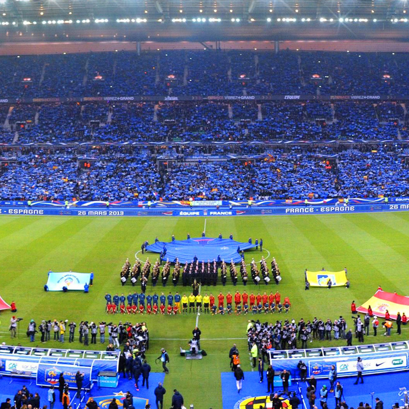 Equipamiento de la ceremonia del evento deportivo de fútbol de la UEFA